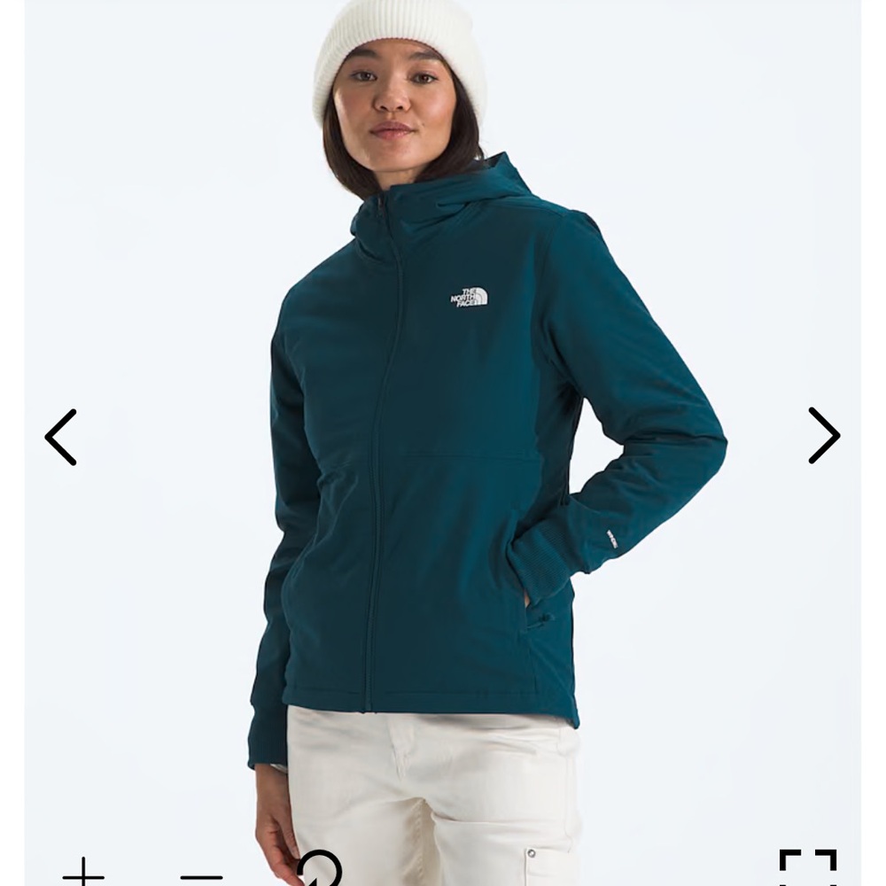 The North Facee Windwall Fleece Lined Preuss Softshelll in Dark Teal size XS